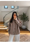 TARÇIN DİK YAKA ÇİT ÇITLI EKOSE GÖMLEK-5130
