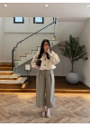 TAŞ BÜZGÜLÜ DİK YAKA BUMBER -7746