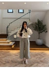 TAŞ BÜZGÜLÜ DİK YAKA BUMBER -7746