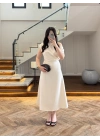 TAŞ KAYIK YAKA ELBİSE -8722