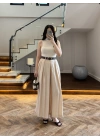 TAŞ KEMERLİ ETEKLİ PANTOLON-51354
