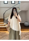 TAŞ KISA KOL PELERİN BLUZ -5107