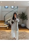 TAŞ KUŞAKLI APOLETLİ KISA TRENÇ -7738