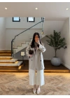 TAŞ KUŞAKLI APOLETLİ KISA TRENÇ -7738