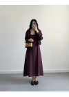 TENSEL MÜRDÜM GÖMLEKLİ ELBİSE