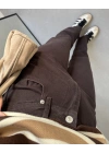 ULTRA YÜKSEK BEL STRAİGHT FİT MODEL KAHVE JEAN
