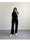 ULTRA YÜKSEK BEL STRAİGHT FİT MODEL SİYAH JEAN