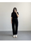 ULTRA YÜKSEK BEL STRAİGHT FİT MODEL SİYAH JEAN