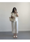 VANES EKRU YELEK PANTOLON TAKIM