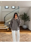 VİZON DÜĞME DETAY BLUZ -EU5239