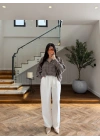 VİZON DÜĞME DETAY BLUZ -EU5239