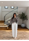 VİZON DÜĞME DETAY BLUZ -EU5239