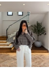 VİZON DÜĞME DETAY BLUZ -EU5239