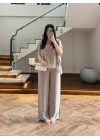 VİZON GARNİLİ BLUZ PANTOLON TAKIM -51420