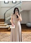 VİZON TOKA DETAYLI TENSEL ELBİSE -260990