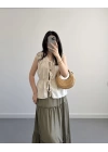 YOU NATURAL BÜZGÜLÜ BLUZ