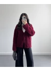 YUMOŞ ÖNDEN BAĞLAMALI HIRKA BORDO