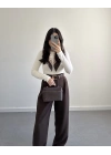 ZR MODEL KAHVE KUMAŞ PANTOLON