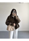 ZR MODEL SÜET BOMBER CEKET HAKİ