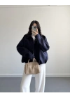 ZR MODEL SÜET BOMBER CEKET LACİVERT