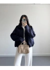 ZR MODEL SÜET BOMBER CEKET LACİVERT