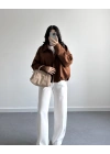 ZR MODEL SÜET BOMBER CEKET TABA