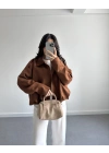 ZR MODEL SÜET BOMBER CEKET TABA