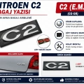 Citroen C2 Bagaj Yazısı Krom Arka Bagaj Amblemi 2003-2008 Uyumlu