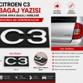 Citroen C3 Bagaj Yazısı Krom Arka Bagaj Amblemi 2009-2013 Uyumlu