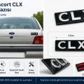 Ford Escort CLX Bagaj Yazısı Krom Arka Bagaj Amblemi 1995-2000 Uyumlu