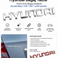 Hyundai Bagaj Yazısı Krom Arka Bagaj Amblemi Accent Blue i20 i30 ix35 Uyumlu