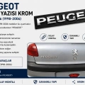 Peugeot 206 Bagaj Yazısı Krom 1998-2006