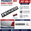 Peugeot 207 Bagaj Yazısı Krom Arka Bagaj Amblemi 2006 ve Üzeri Uyumlu