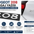 Peugeot 208 Bagaj Yazısı Krom Arka Bagaj Amblemi 2012 ve Üzeri Uyumlu