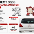 Peugeot 3008 Bagaj Amblemi Krom 7810.AH