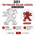 Peugeot 301 Uyumlu Ön Panjur Aslan Logosu 2012-2016 Krom Görünümlü
