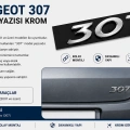 Peugeot 307 Bagaj Yazısı Krom 2001 ve Üzeri