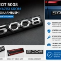 Peugeot 5008 Bagaj Yazısı Krom Arka Bagaj Amblemi 2020 ve Üzeri Uyumlu