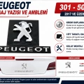 Peugeot Bagaj Yazısı Aslan ile Birlikte Krom 301 508 2017 ve Üzeri