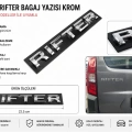 Peugeot Rifter Bagaj Yazısı Krom Arka Bagaj Amblemi 2019 ve Üzeri Uyumlu