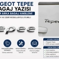 Peugeot Tepee Bagaj Yazısı Krom Arka Bagaj Amblemi 2014 ve Üzeri Uyumlu