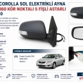 Toyota Corolla 2008-2010 Sol Elektrikli Yan Ayna Astarlı Kör Noktalı 5 Fişli 8794012B60