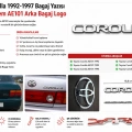 Toyota Corolla Bagaj Yazısı Krom Amblem 1992-1997 AE101 Arka Bagaj Logo Uyumlu