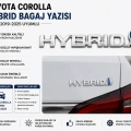Toyota Corolla Hybrid Bagaj Yazısı Amblemi Krom 2019-2025 Uyumlu