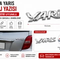 Toyota Yaris Bagaj Yazısı Krom Arka Bagaj Amblemi 2006-2018 Uyumlu