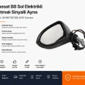 Volkswagen Passat B8 Sol Elektrikli Isıtmalı Sinyalli Ayna Komple 8 Pin 3G1857507DB 2015 ve Üzeri