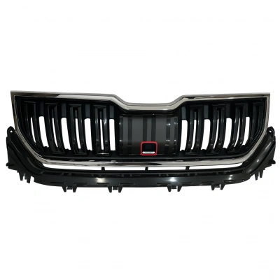 ÖN PANJUR KROM ÇERÇEVE RADAR KAMERA DELİKLİ MAT SİYAH  KADİAQ 2016-2022 565853653C 2Z4/565853761 2ZZ