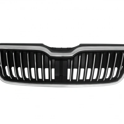 ÖN PANJUR KROM ÇİZGİLİ KROM ÇERCEVE ÜST PLASTİK BİRLİKTE PARLAK SİYAH  FABİA 2011-2015 5J0853651D 041/5J0853607A 2ZZ