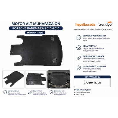 Porsche Panamera Motor Alt Muhafaza Ön 2010-2016 97050411705
