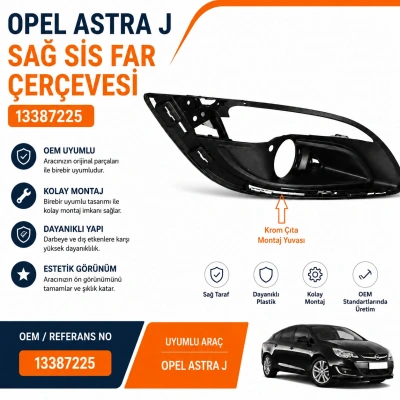 OPEL Astra J Sağ Sis Far Çerçevesi 13387225